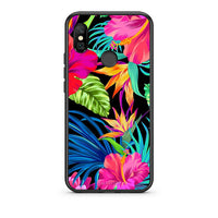 Thumbnail for Xiaomi Redmi Note 6 Pro Tropical Flowers θήκη από τη Smartfits με σχέδιο στο πίσω μέρος και μαύρο περίβλημα | Smartphone case with colorful back and black bezels by Smartfits