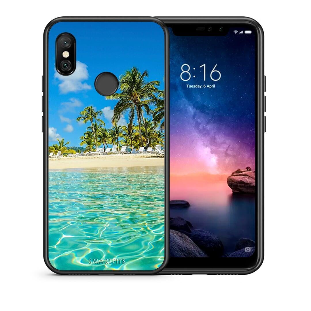 Θήκη Xiaomi Redmi Note 6 Pro Tropical Vibes από τη Smartfits με σχέδιο στο πίσω μέρος και μαύρο περίβλημα | Xiaomi Redmi Note 6 Pro Tropical Vibes case with colorful back and black bezels