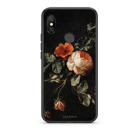 Thumbnail for Xiaomi Redmi Note 6 Pro Vintage Roses θήκη από τη Smartfits με σχέδιο στο πίσω μέρος και μαύρο περίβλημα | Smartphone case with colorful back and black bezels by Smartfits
