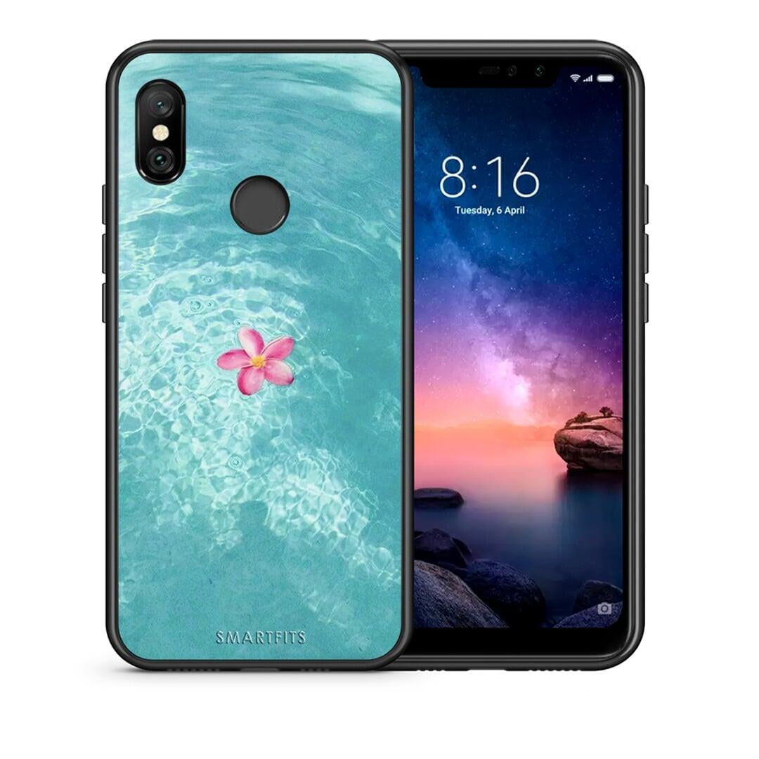 Θήκη Xiaomi Redmi Note 6 Pro Water Flower από τη Smartfits με σχέδιο στο πίσω μέρος και μαύρο περίβλημα | Xiaomi Redmi Note 6 Pro Water Flower case with colorful back and black bezels