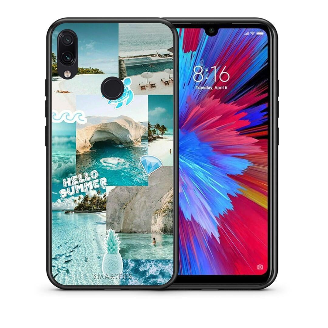 Θήκη Xiaomi Redmi Note 7 Aesthetic Summer από τη Smartfits με σχέδιο στο πίσω μέρος και μαύρο περίβλημα | Xiaomi Redmi Note 7 Aesthetic Summer case with colorful back and black bezels