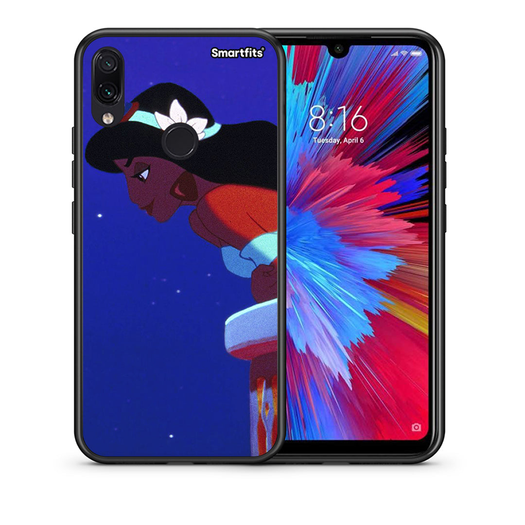 Θήκη Xiaomi Redmi Note 7 Alladin And Jasmine Love 2 από τη Smartfits με σχέδιο στο πίσω μέρος και μαύρο περίβλημα | Xiaomi Redmi Note 7 Alladin And Jasmine Love 2 case with colorful back and black bezels