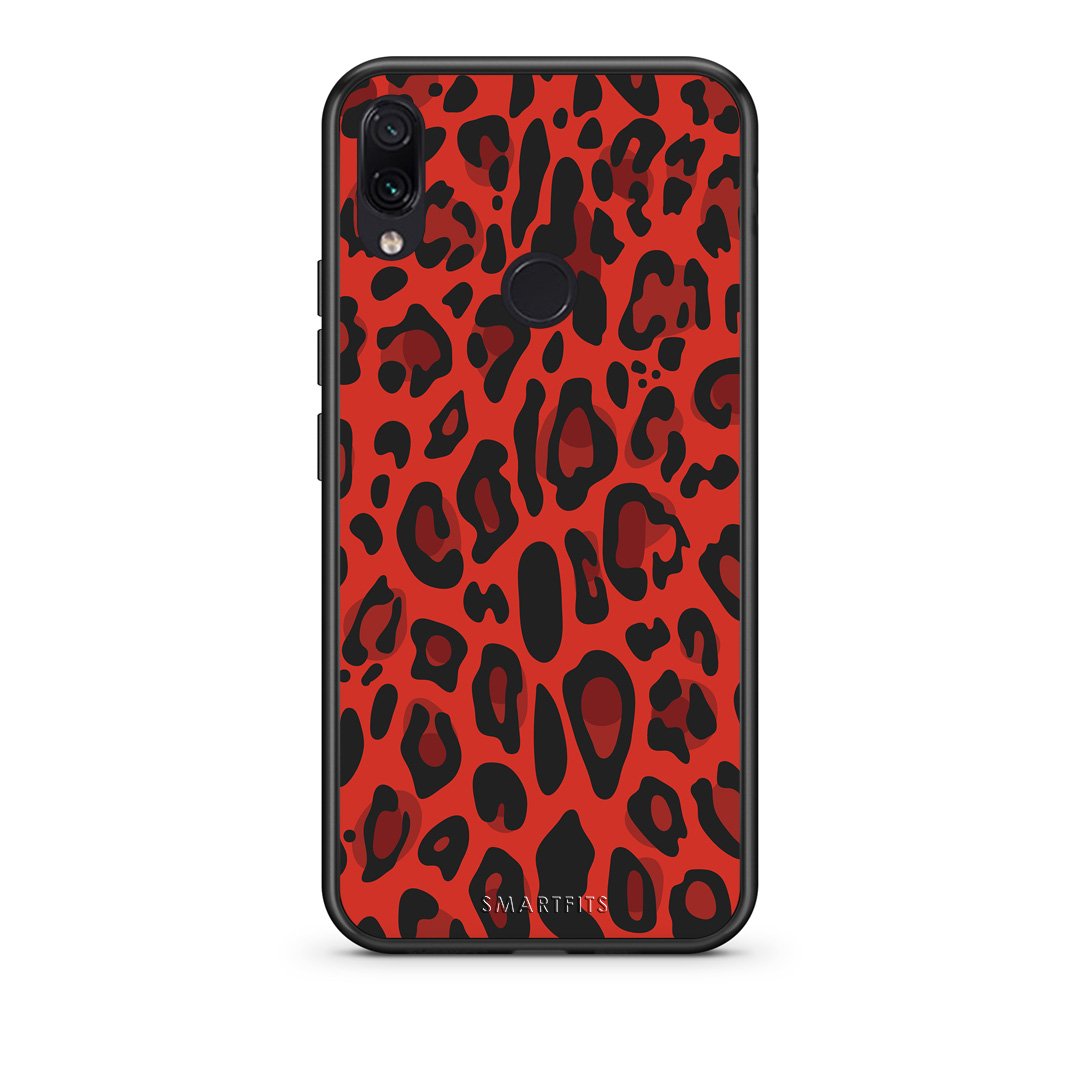 4 - Xiaomi Redmi Note 7 Red Leopard Animal case, cover, bumper