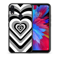 Thumbnail for Θήκη Xiaomi Redmi Note 7 Black Hearts από τη Smartfits με σχέδιο στο πίσω μέρος και μαύρο περίβλημα | Xiaomi Redmi Note 7 Black Hearts case with colorful back and black bezels