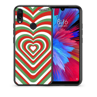 Thumbnail for Θήκη Xiaomi Redmi Note 7 Christmas Hearts από τη Smartfits με σχέδιο στο πίσω μέρος και μαύρο περίβλημα | Xiaomi Redmi Note 7 Christmas Hearts case with colorful back and black bezels