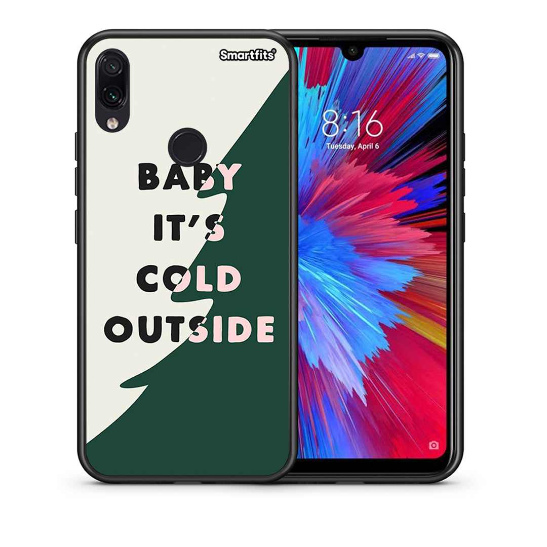 Θήκη Xiaomi Redmi Note 7 Cold Outside από τη Smartfits με σχέδιο στο πίσω μέρος και μαύρο περίβλημα | Xiaomi Redmi Note 7 Cold Outside case with colorful back and black bezels