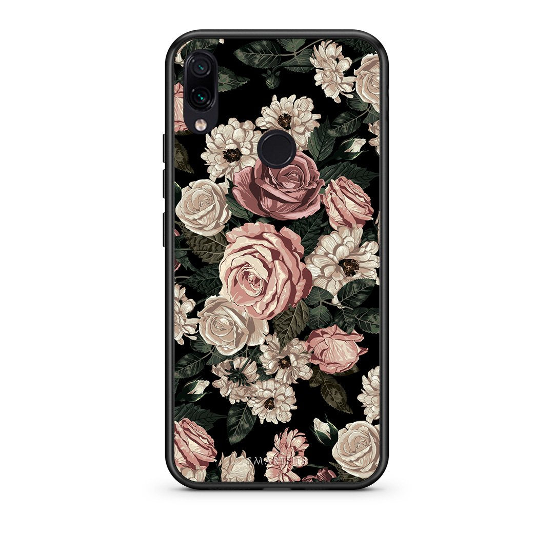 4 - Xiaomi Redmi Note 7 Wild Roses Flower case, cover, bumper