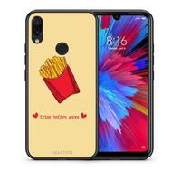 Thumbnail for Θήκη Αγίου Βαλεντίνου Xiaomi Redmi Note 7 Fries Before Guys από τη Smartfits με σχέδιο στο πίσω μέρος και μαύρο περίβλημα | Xiaomi Redmi Note 7 Fries Before Guys case with colorful back and black bezels