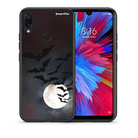 Thumbnail for Θήκη Xiaomi Redmi Note 7 Halloween Bat Night από τη Smartfits με σχέδιο στο πίσω μέρος και μαύρο περίβλημα | Xiaomi Redmi Note 7 Halloween Bat Night case with colorful back and black bezels