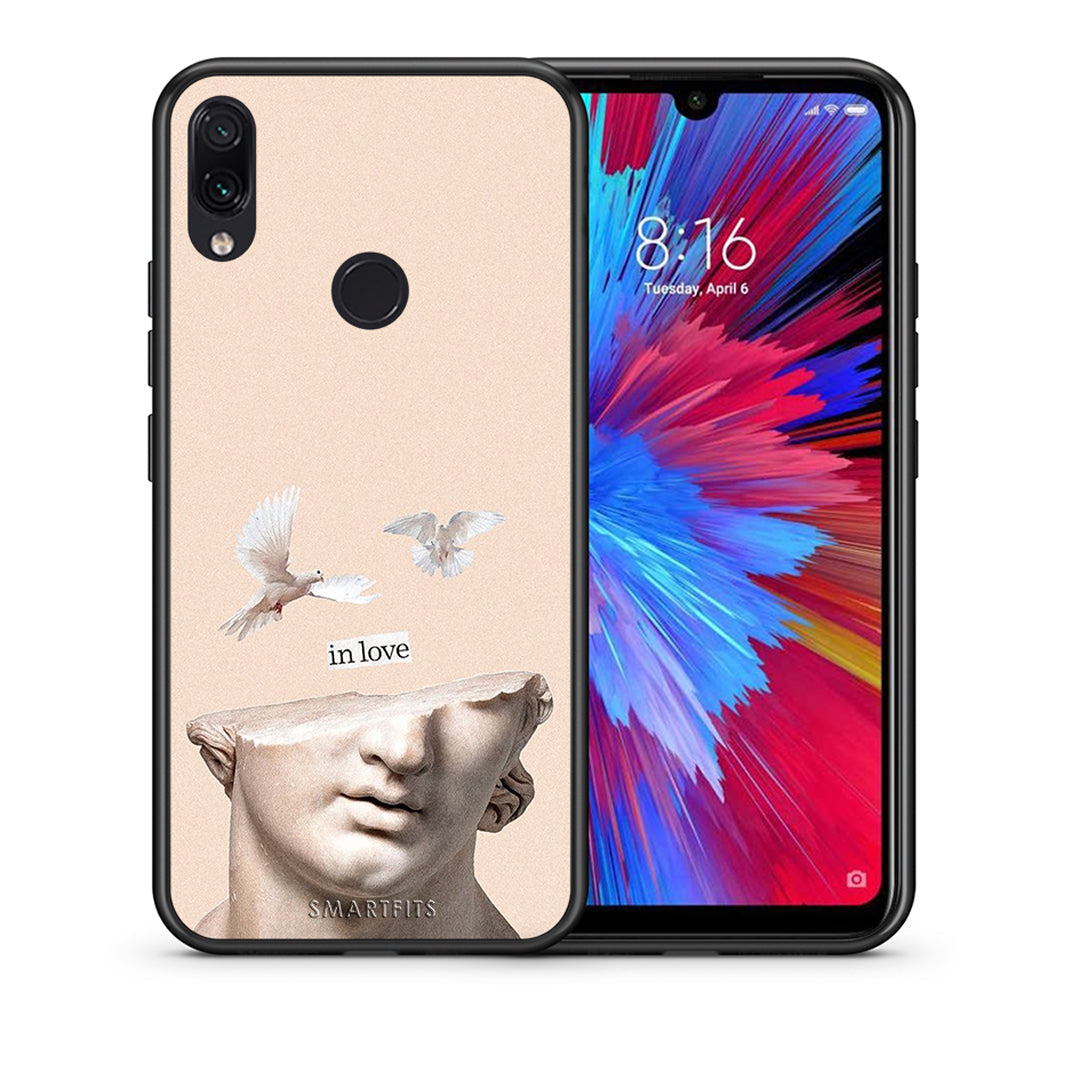 Θήκη Xiaomi Redmi Note 7 In Love από τη Smartfits με σχέδιο στο πίσω μέρος και μαύρο περίβλημα | Xiaomi Redmi Note 7 In Love case with colorful back and black bezels