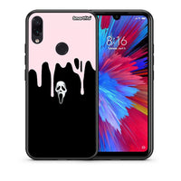 Thumbnail for Θήκη Xiaomi Redmi Note 7 Melting Halloween Mask από τη Smartfits με σχέδιο στο πίσω μέρος και μαύρο περίβλημα | Xiaomi Redmi Note 7 Melting Halloween Mask case with colorful back and black bezels