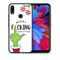 Thumbnail for Θήκη Xiaomi Redmi Note 7 Merry F Xmas από τη Smartfits με σχέδιο στο πίσω μέρος και μαύρο περίβλημα | Xiaomi Redmi Note 7 Merry F Xmas case with colorful back and black bezels