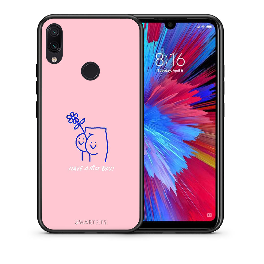 Θήκη Xiaomi Redmi Note 7 Nice Day από τη Smartfits με σχέδιο στο πίσω μέρος και μαύρο περίβλημα | Xiaomi Redmi Note 7 Nice Day case with colorful back and black bezels