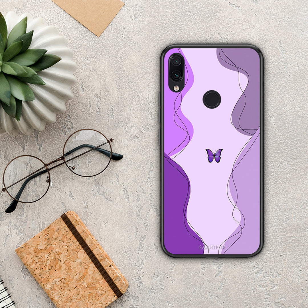Purple Mariposa - Xiaomi Redmi Note 7 case