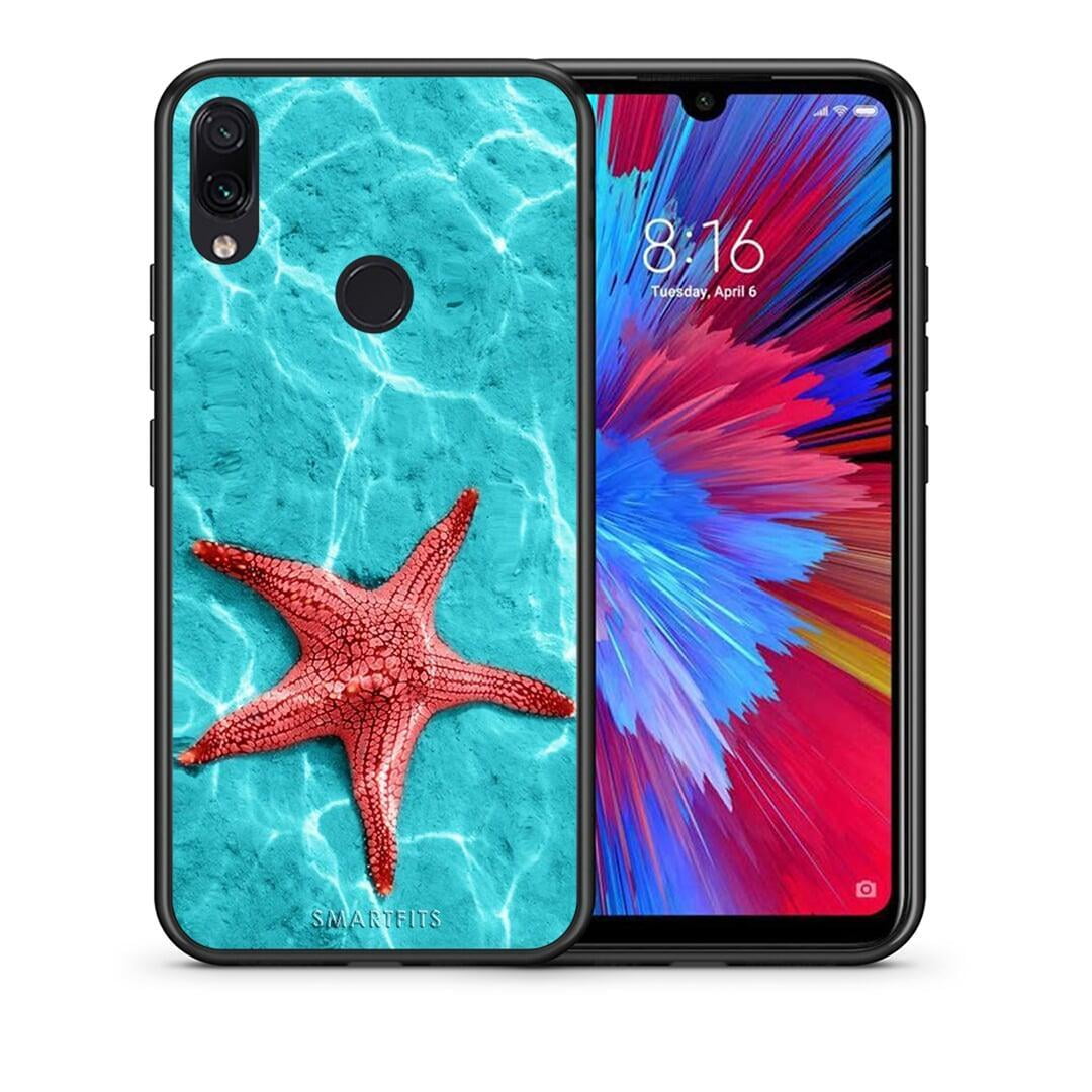 Θήκη Xiaomi Redmi Note 7 Red Starfish από τη Smartfits με σχέδιο στο πίσω μέρος και μαύρο περίβλημα | Xiaomi Redmi Note 7 Red Starfish case with colorful back and black bezels