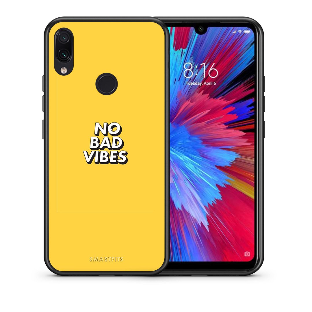 Θήκη Xiaomi Redmi Note 7 Vibes Text από τη Smartfits με σχέδιο στο πίσω μέρος και μαύρο περίβλημα | Xiaomi Redmi Note 7 Vibes Text case with colorful back and black bezels