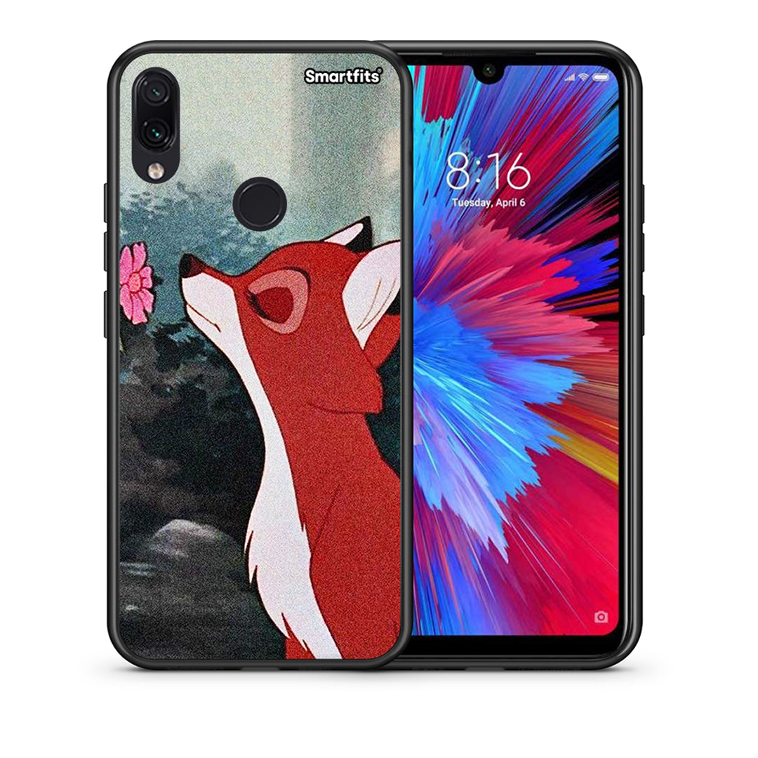 Θήκη Xiaomi Redmi Note 7 Tod And Vixey Love 2 από τη Smartfits με σχέδιο στο πίσω μέρος και μαύρο περίβλημα | Xiaomi Redmi Note 7 Tod And Vixey Love 2 case with colorful back and black bezels