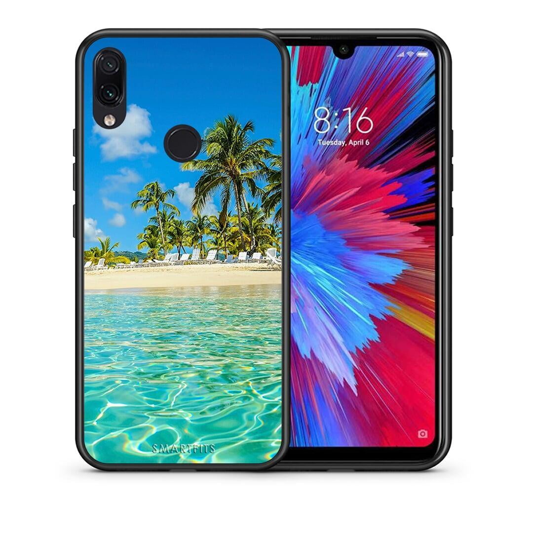 Θήκη Xiaomi Redmi Note 7 Tropical Vibes από τη Smartfits με σχέδιο στο πίσω μέρος και μαύρο περίβλημα | Xiaomi Redmi Note 7 Tropical Vibes case with colorful back and black bezels