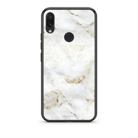 Thumbnail for Xiaomi Redmi Note 7 White Gold Marble θήκη από τη Smartfits με σχέδιο στο πίσω μέρος και μαύρο περίβλημα | Smartphone case with colorful back and black bezels by Smartfits