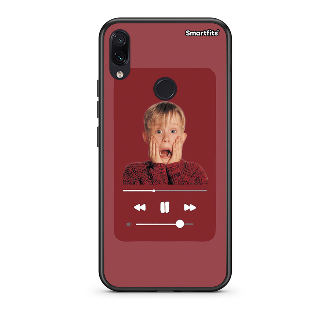 Xiaomi Redmi Note 7 Xmas Alone Music θήκη από τη Smartfits με σχέδιο στο πίσω μέρος και μαύρο περίβλημα | Smartphone case with colorful back and black bezels by Smartfits