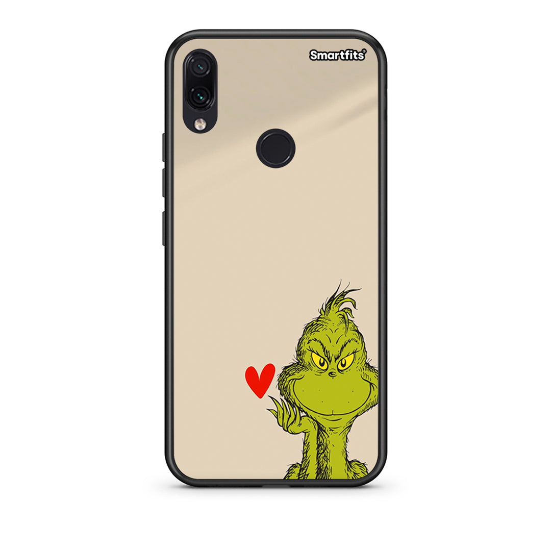 Xiaomi Redmi Note 7 Xmas Grinch θήκη από τη Smartfits με σχέδιο στο πίσω μέρος και μαύρο περίβλημα | Smartphone case with colorful back and black bezels by Smartfits