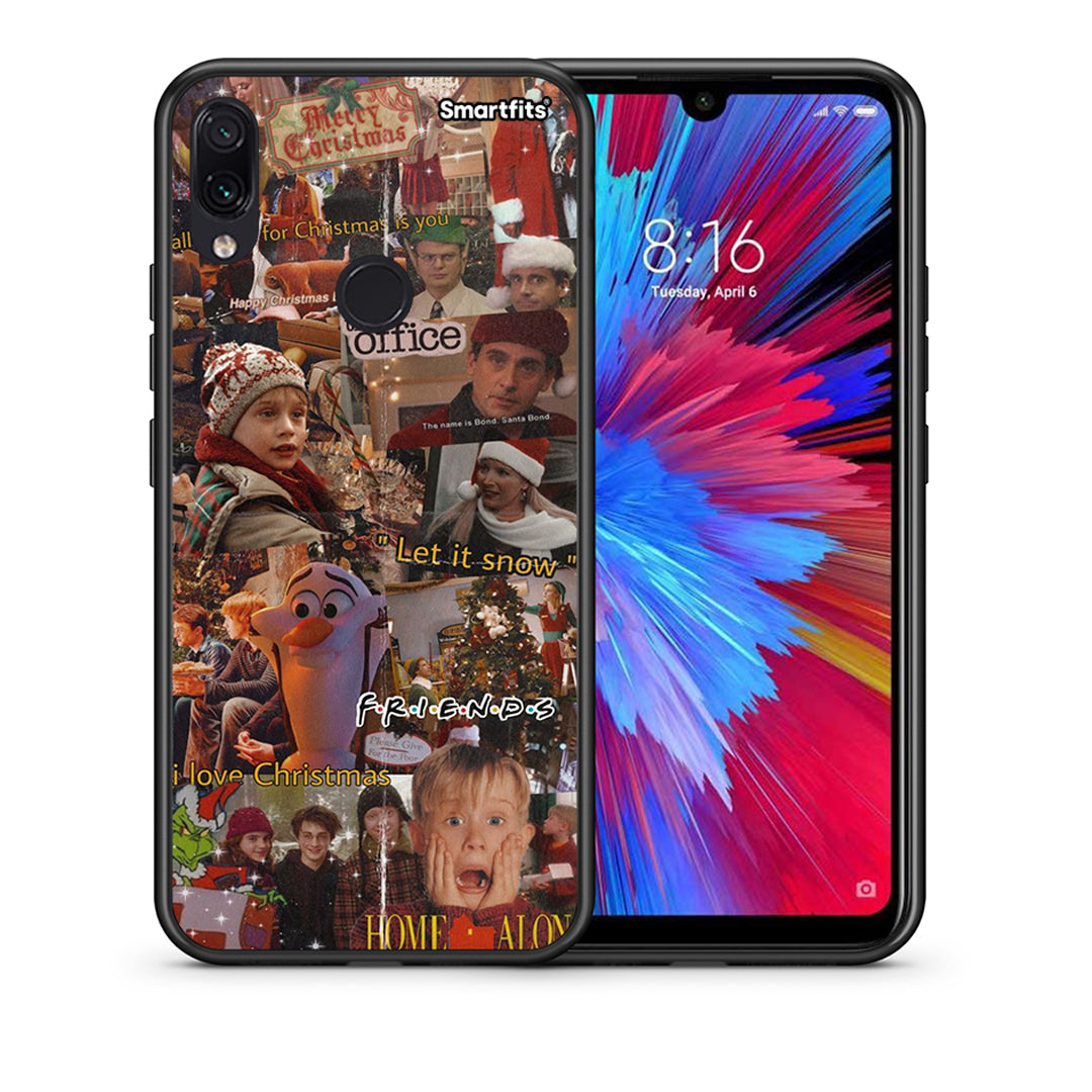 Θήκη Xiaomi Redmi Note 7 Xmas Wishes από τη Smartfits με σχέδιο στο πίσω μέρος και μαύρο περίβλημα | Xiaomi Redmi Note 7 Xmas Wishes case with colorful back and black bezels