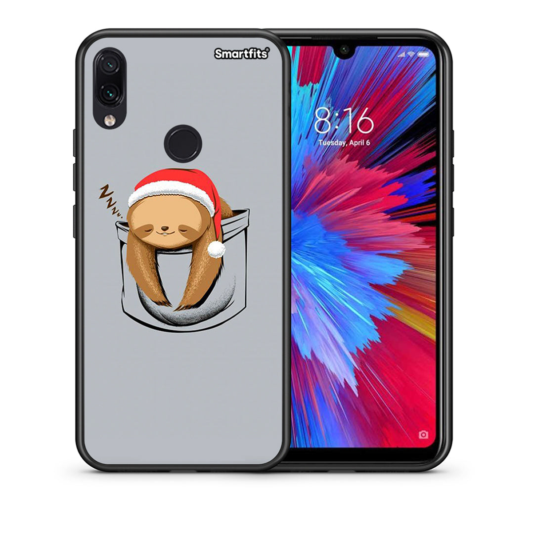 Θήκη Xiaomi Redmi Note 7 Xmas Zzzz από τη Smartfits με σχέδιο στο πίσω μέρος και μαύρο περίβλημα | Xiaomi Redmi Note 7 Xmas Zzzz case with colorful back and black bezels