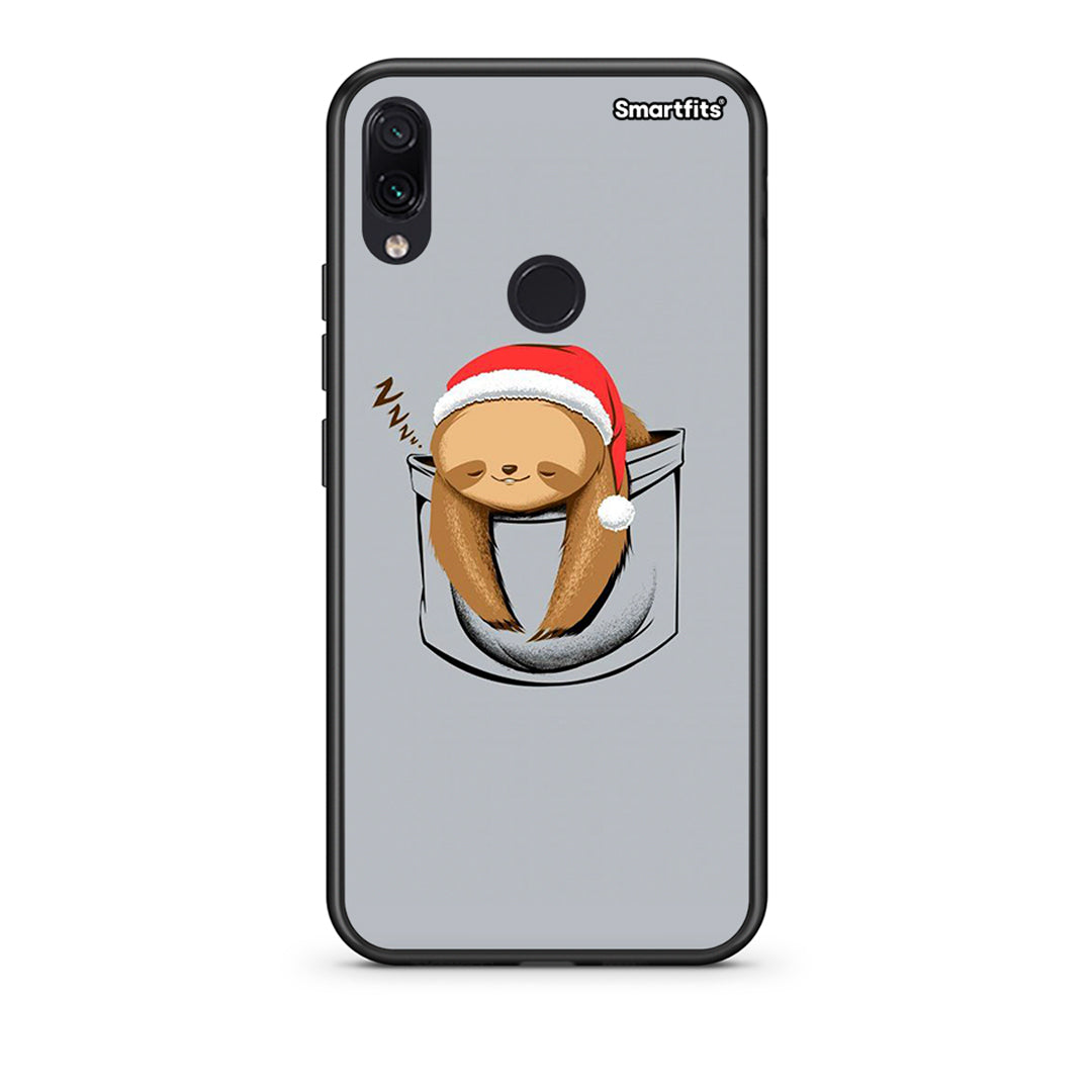 Xiaomi Redmi Note 7 Xmas Zzzz θήκη από τη Smartfits με σχέδιο στο πίσω μέρος και μαύρο περίβλημα | Smartphone case with colorful back and black bezels by Smartfits