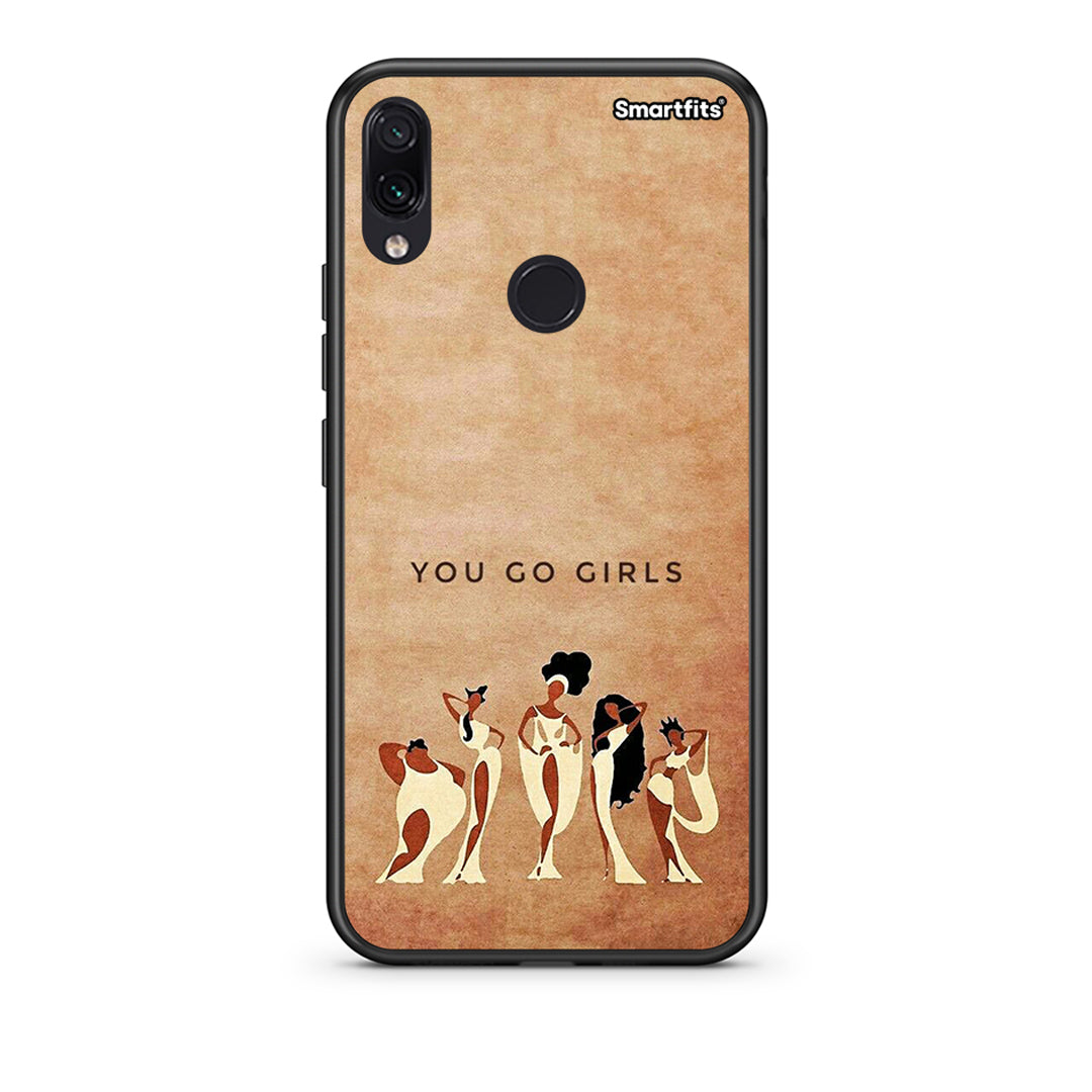 Xiaomi Redmi Note 7 You Go Girl θήκη από τη Smartfits με σχέδιο στο πίσω μέρος και μαύρο περίβλημα | Smartphone case with colorful back and black bezels by Smartfits