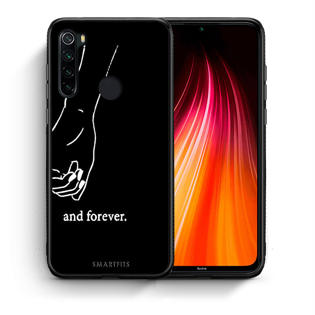 Θήκη Αγίου Βαλεντίνου Xiaomi Redmi Note 8 Always & Forever 2 από τη Smartfits με σχέδιο στο πίσω μέρος και μαύρο περίβλημα | Xiaomi Redmi Note 8 Always & Forever 2 case with colorful back and black bezels