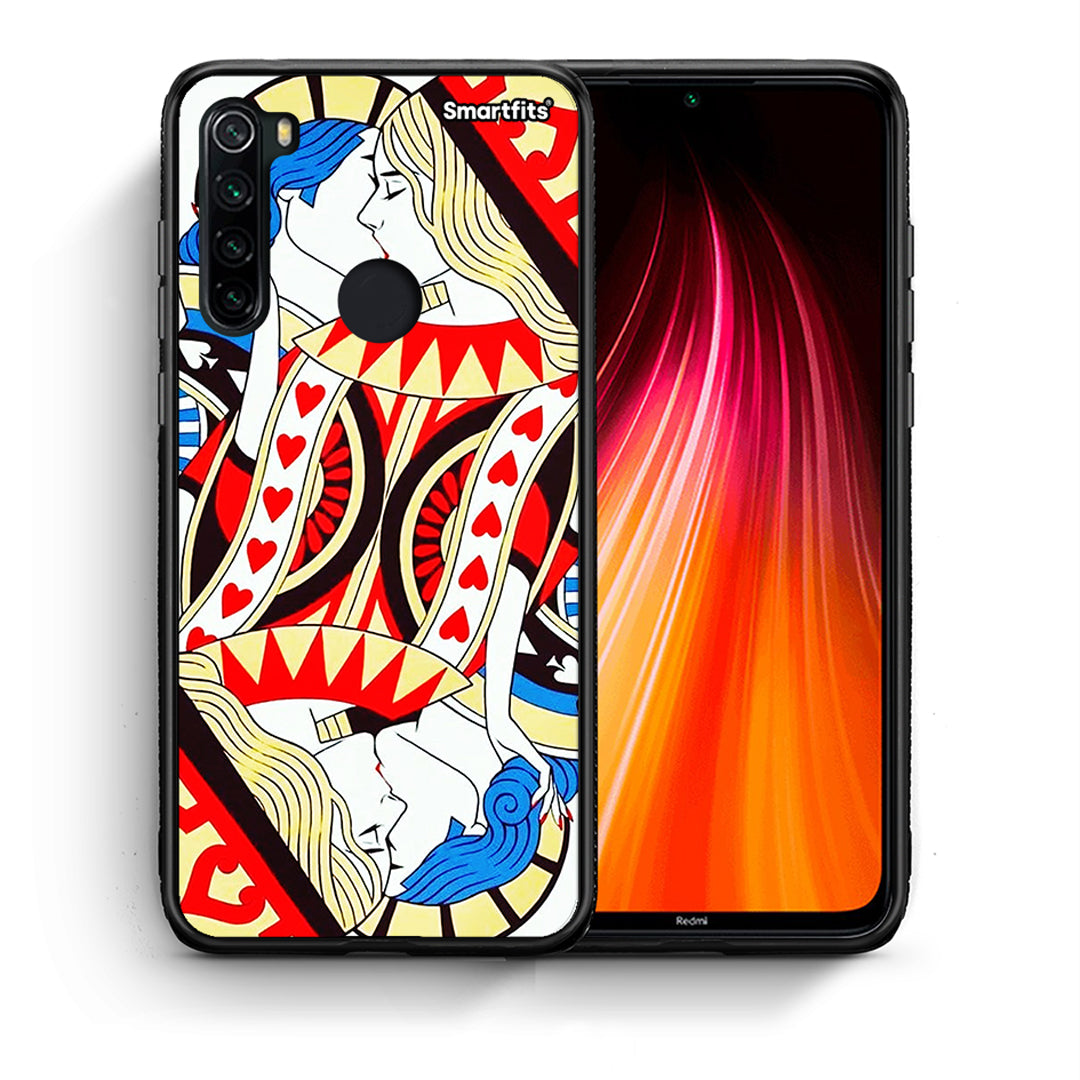 Θήκη Xiaomi Redmi Note 8 Card Love από τη Smartfits με σχέδιο στο πίσω μέρος και μαύρο περίβλημα | Xiaomi Redmi Note 8 Card Love case with colorful back and black bezels