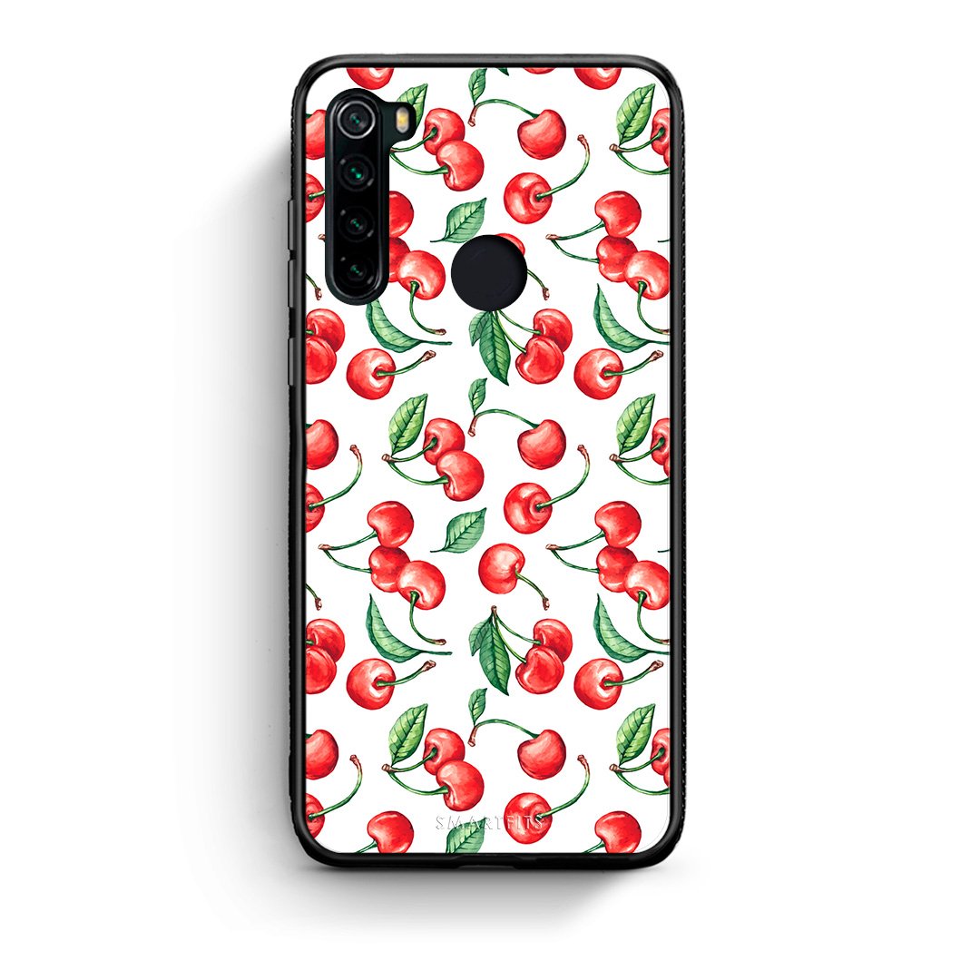 Xiaomi Redmi Note 8 Cherry Summer θήκη από τη Smartfits με σχέδιο στο πίσω μέρος και μαύρο περίβλημα | Smartphone case with colorful back and black bezels by Smartfits