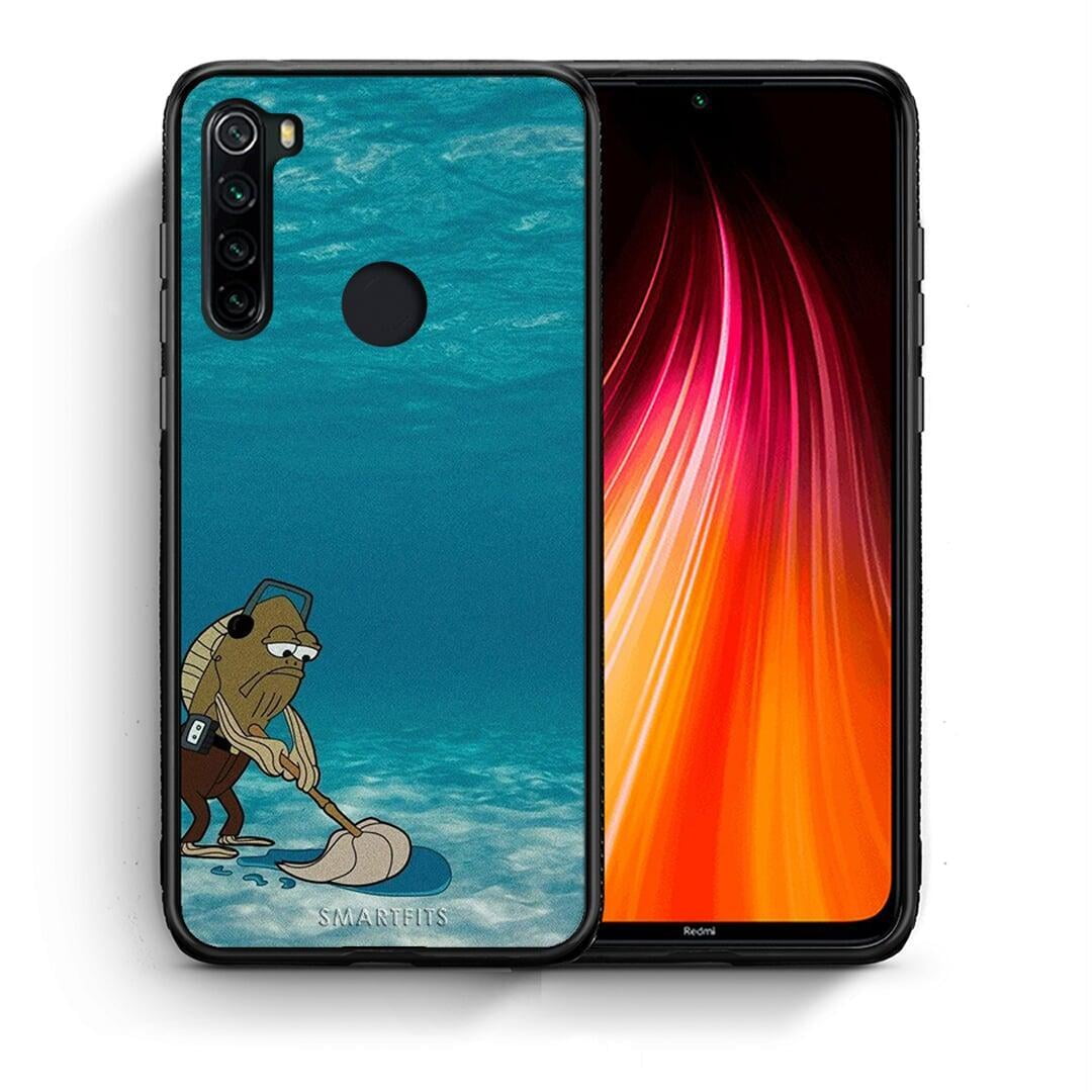 Θήκη Xiaomi Redmi Note 8 Clean The Ocean από τη Smartfits με σχέδιο στο πίσω μέρος και μαύρο περίβλημα | Xiaomi Redmi Note 8 Clean The Ocean case with colorful back and black bezels