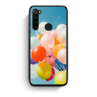Thumbnail for Xiaomi Redmi Note 8 Colorful Balloons θήκη από τη Smartfits με σχέδιο στο πίσω μέρος και μαύρο περίβλημα | Smartphone case with colorful back and black bezels by Smartfits