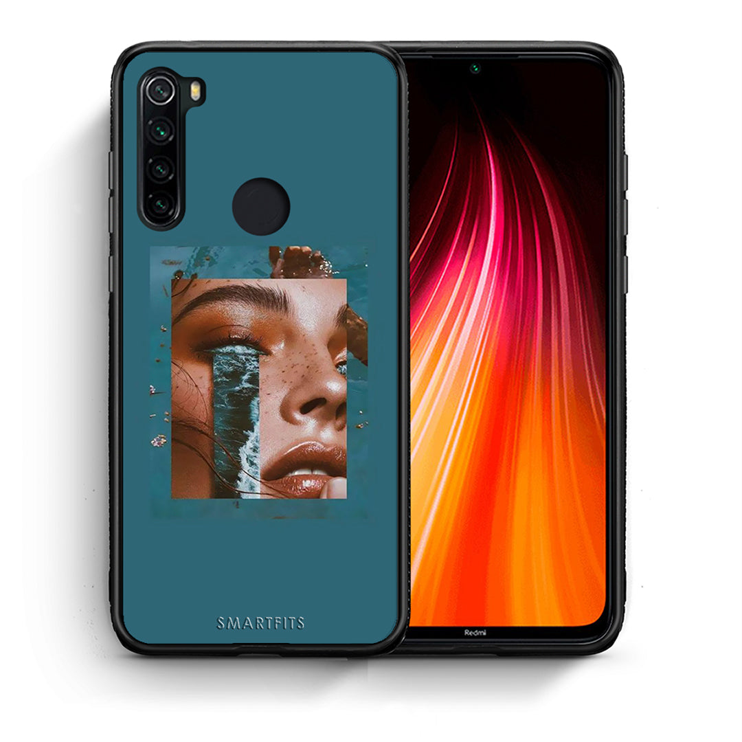 Θήκη Xiaomi Redmi Note 8 Cry An Ocean από τη Smartfits με σχέδιο στο πίσω μέρος και μαύρο περίβλημα | Xiaomi Redmi Note 8 Cry An Ocean case with colorful back and black bezels