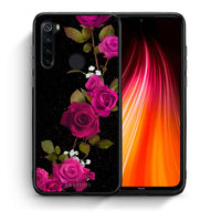 Thumbnail for Θήκη Xiaomi Redmi Note 8 Red Roses Flower από τη Smartfits με σχέδιο στο πίσω μέρος και μαύρο περίβλημα | Xiaomi Redmi Note 8 Red Roses Flower case with colorful back and black bezels