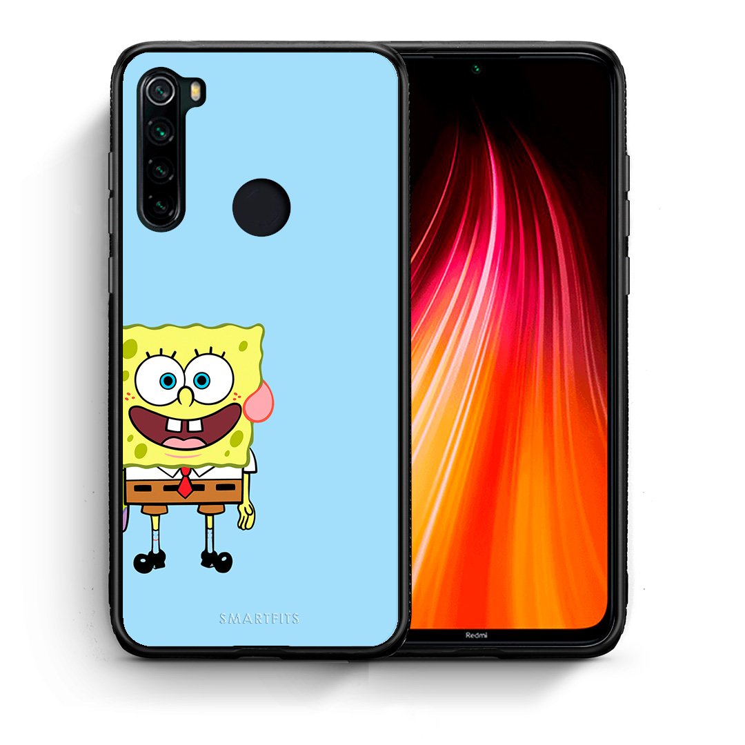 Θήκη Xiaomi Redmi Note 8 Friends Bob από τη Smartfits με σχέδιο στο πίσω μέρος και μαύρο περίβλημα | Xiaomi Redmi Note 8 Friends Bob case with colorful back and black bezels