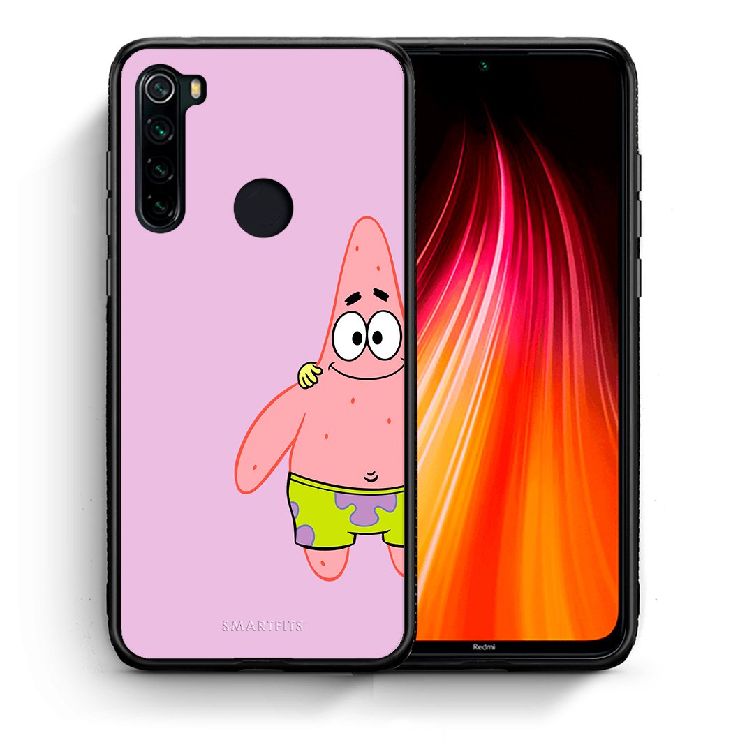 Θήκη Xiaomi Redmi Note 8  Friends Patrick από τη Smartfits με σχέδιο στο πίσω μέρος και μαύρο περίβλημα | Xiaomi Redmi Note 8  Friends Patrick case with colorful back and black bezels