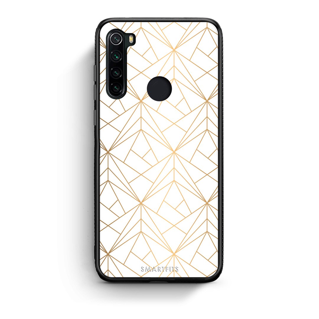 111 - Xiaomi Redmi Note 8 Luxury White Geometric case, cover, bumper