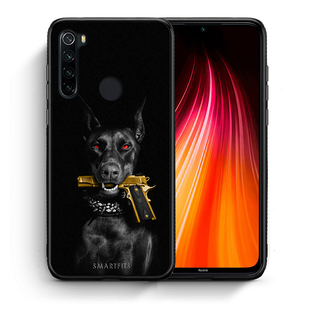 Θήκη Αγίου Βαλεντίνου Xiaomi Redmi Note 8 Golden Gun από τη Smartfits με σχέδιο στο πίσω μέρος και μαύρο περίβλημα | Xiaomi Redmi Note 8 Golden Gun case with colorful back and black bezels