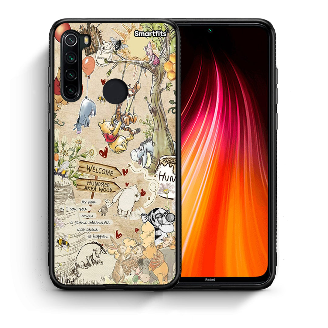 Θήκη Xiaomi Redmi Note 8 Happy Friends από τη Smartfits με σχέδιο στο πίσω μέρος και μαύρο περίβλημα | Xiaomi Redmi Note 8 Happy Friends case with colorful back and black bezels