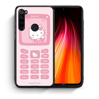 Thumbnail for Θήκη Αγίου Βαλεντίνου Xiaomi Redmi Note 8 Hello Kitten από τη Smartfits με σχέδιο στο πίσω μέρος και μαύρο περίβλημα | Xiaomi Redmi Note 8 Hello Kitten case with colorful back and black bezels