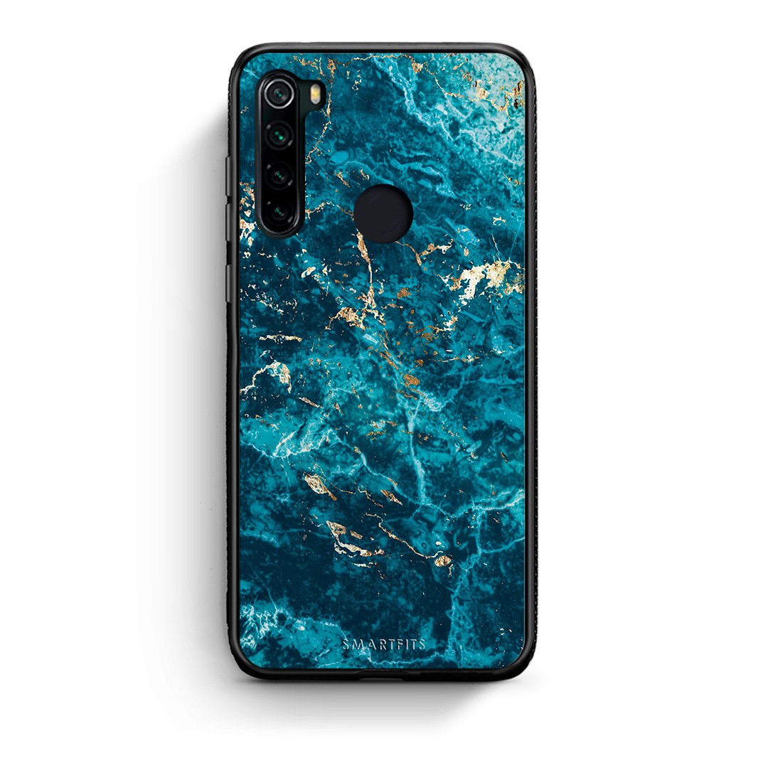 Xiaomi Redmi Note 8 Marble Blue θήκη από τη Smartfits με σχέδιο στο πίσω μέρος και μαύρο περίβλημα | Smartphone case with colorful back and black bezels by Smartfits