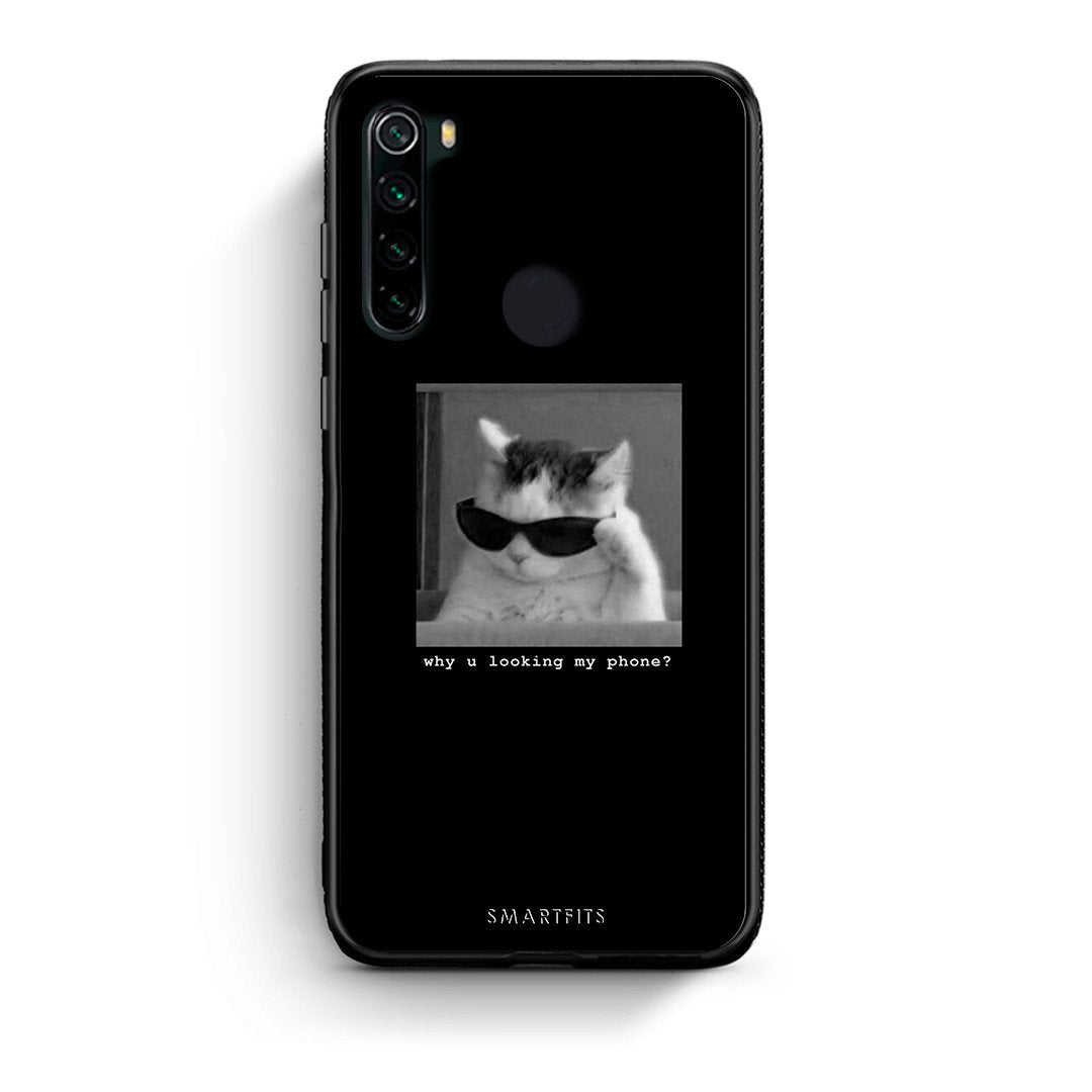 Xiaomi Redmi Note 8 Meme Cat θήκη από τη Smartfits με σχέδιο στο πίσω μέρος και μαύρο περίβλημα | Smartphone case with colorful back and black bezels by Smartfits