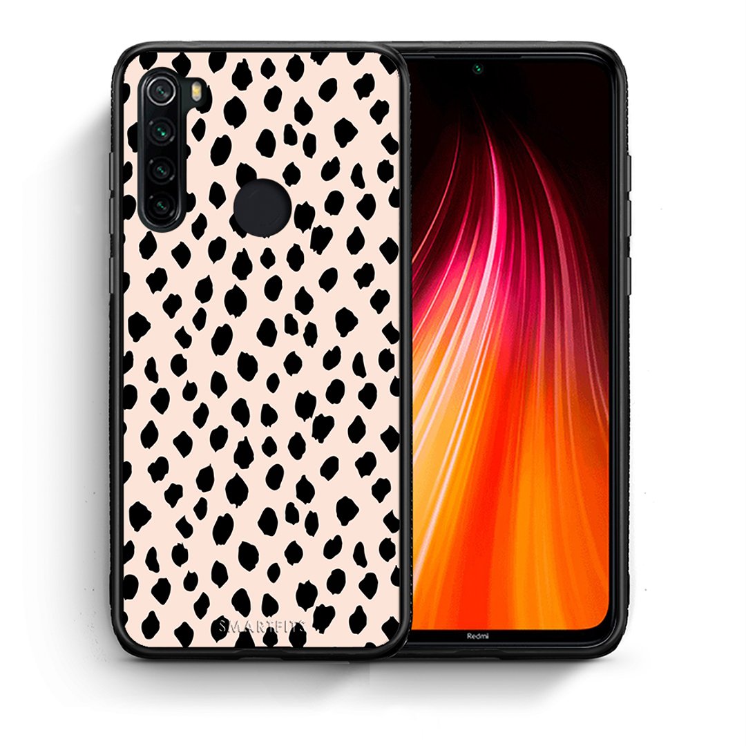 Θήκη Xiaomi Redmi Note 8 New Polka Dots από τη Smartfits με σχέδιο στο πίσω μέρος και μαύρο περίβλημα | Xiaomi Redmi Note 8 New Polka Dots case with colorful back and black bezels