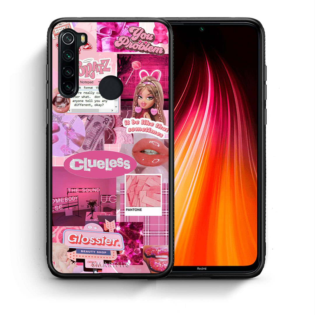 Θήκη Αγίου Βαλεντίνου Xiaomi Redmi Note 8 Pink Love από τη Smartfits με σχέδιο στο πίσω μέρος και μαύρο περίβλημα | Xiaomi Redmi Note 8 Pink Love case with colorful back and black bezels