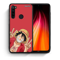 Thumbnail for Θήκη Xiaomi Redmi Note 8 Pirate Luffy από τη Smartfits με σχέδιο στο πίσω μέρος και μαύρο περίβλημα | Xiaomi Redmi Note 8 Pirate Luffy case with colorful back and black bezels