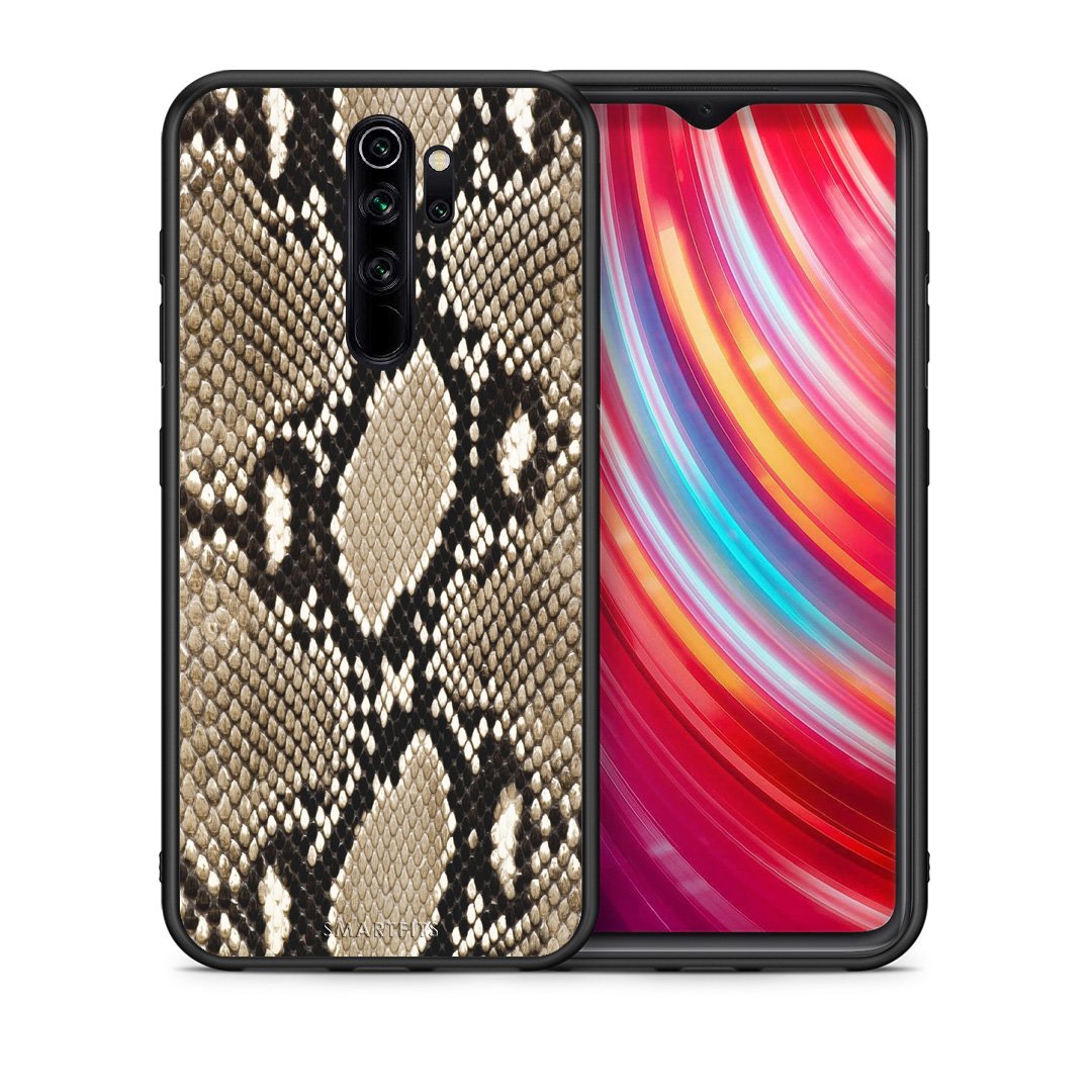 Θήκη Xiaomi Redmi Note 8 Pro Fashion Snake Animal από τη Smartfits με σχέδιο στο πίσω μέρος και μαύρο περίβλημα | Xiaomi Redmi Note 8 Pro Fashion Snake Animal case with colorful back and black bezels