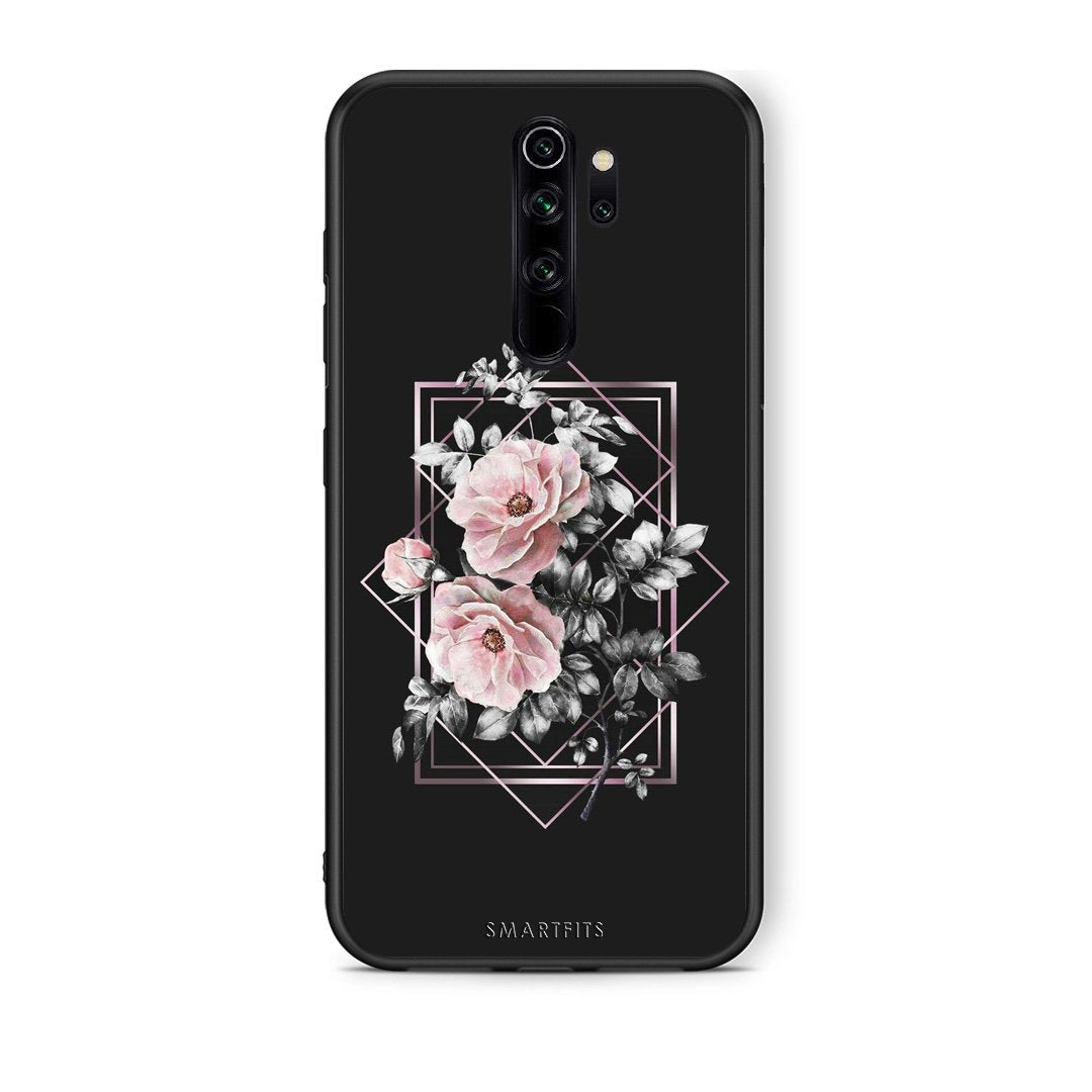 4 - Xiaomi Redmi Note 8 Pro Frame Flower case, cover, bumper