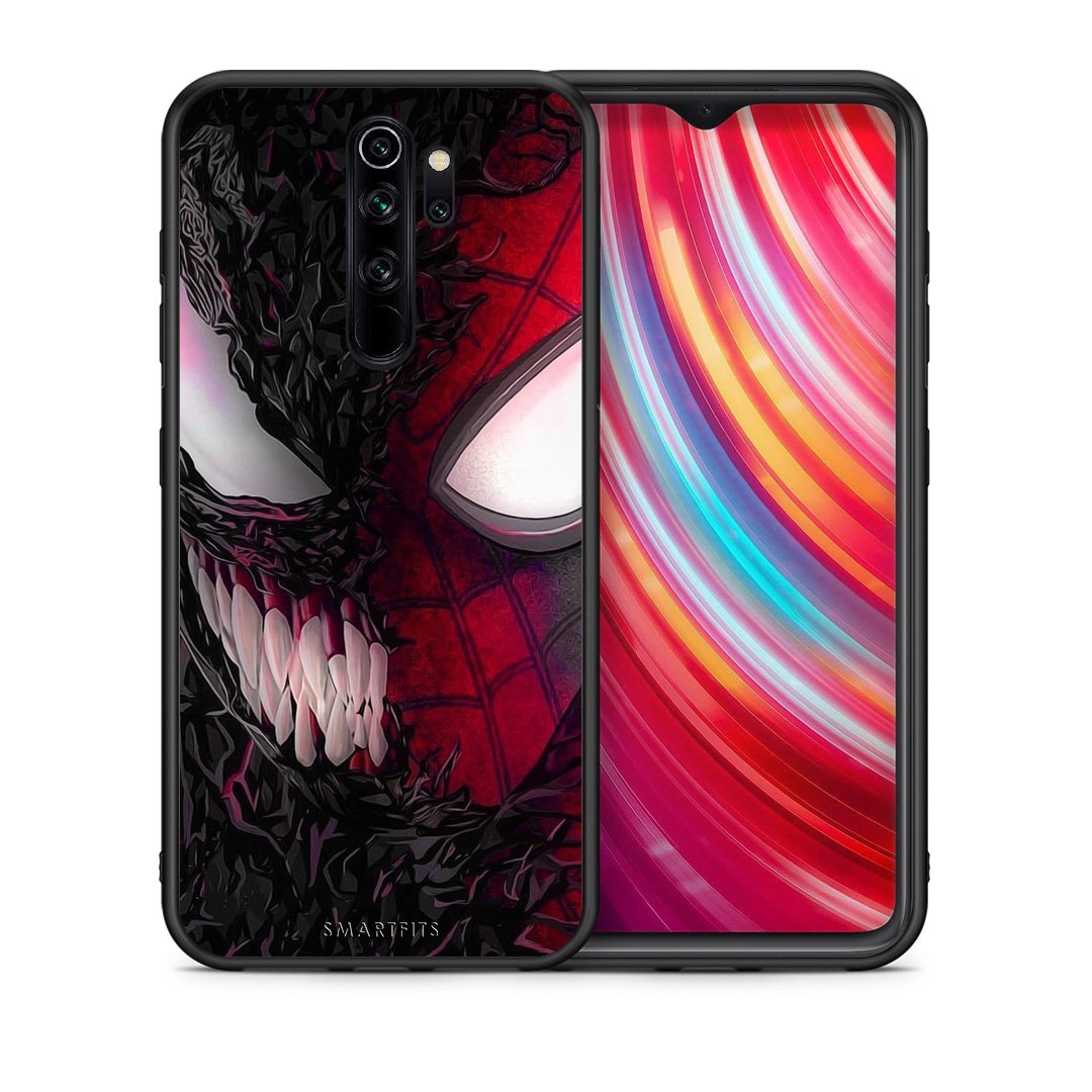 Θήκη Xiaomi Redmi Note 8 Pro SpiderVenom PopArt από τη Smartfits με σχέδιο στο πίσω μέρος και μαύρο περίβλημα | Xiaomi Redmi Note 8 Pro SpiderVenom PopArt case with colorful back and black bezels